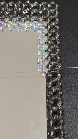 Crystal beaded jewelry box.#asmr #beadwork #crystalbeads #handmade #jewelrybox #beading 