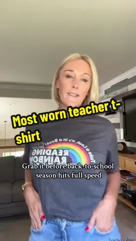 Not all teacher tees are created equal 👕 This one doesn’t scream “teacher shirt,” and that’s exactly why I love it. Cute, comfy, and my most-worn last year—definitely a back-to-school must-have. #TeacherStyle #BackToSchoolFinds #TeacherTee #ComfyAndCute #ClassroomFits #TeacherFashion #TikTokTeacher #TeacherTok #backtoschool teacher tees must have teacher t shirts favorite teacher t shirt 