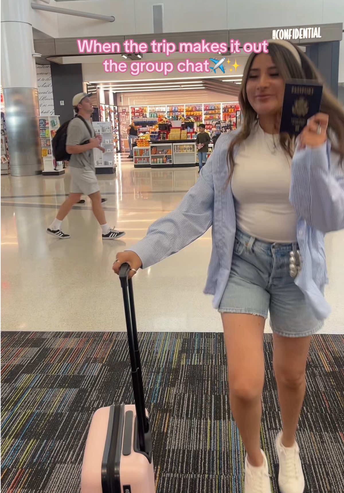Being able to travel is such a blessing✈️🎀💕✨your sign to book your next trip! any guesses where we are going🤭🥐 #travel #plane #foryou #fyp #traveltiktok #family #pov #beauty #besties #bffs #traveltok #cute #Love #takeoff #parisfrance #airport #foryoupage #vacationoutfits #vacation @TAKE OFF Luggage @Leonor👑 