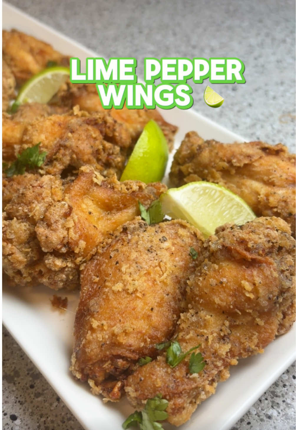 Hey yall heyy!! Link to seasoning in bio cause sometimes it’s hard to find in stores. Today we got some lime pepper wings babyyyy 💚💚 I think I like these better than lemon pepper I’m not gonna lie. Yall gotta try these! Literally chefs kiss 😘 Aint nothing like some good fried chicken wings 🔥🔥 Especially the party wings! Easy dinner idea, party entree, or cookout dish. @Badia Spices @Slap Ya Mama  @Grill Mates @Grill Mates @McCormick Spices 