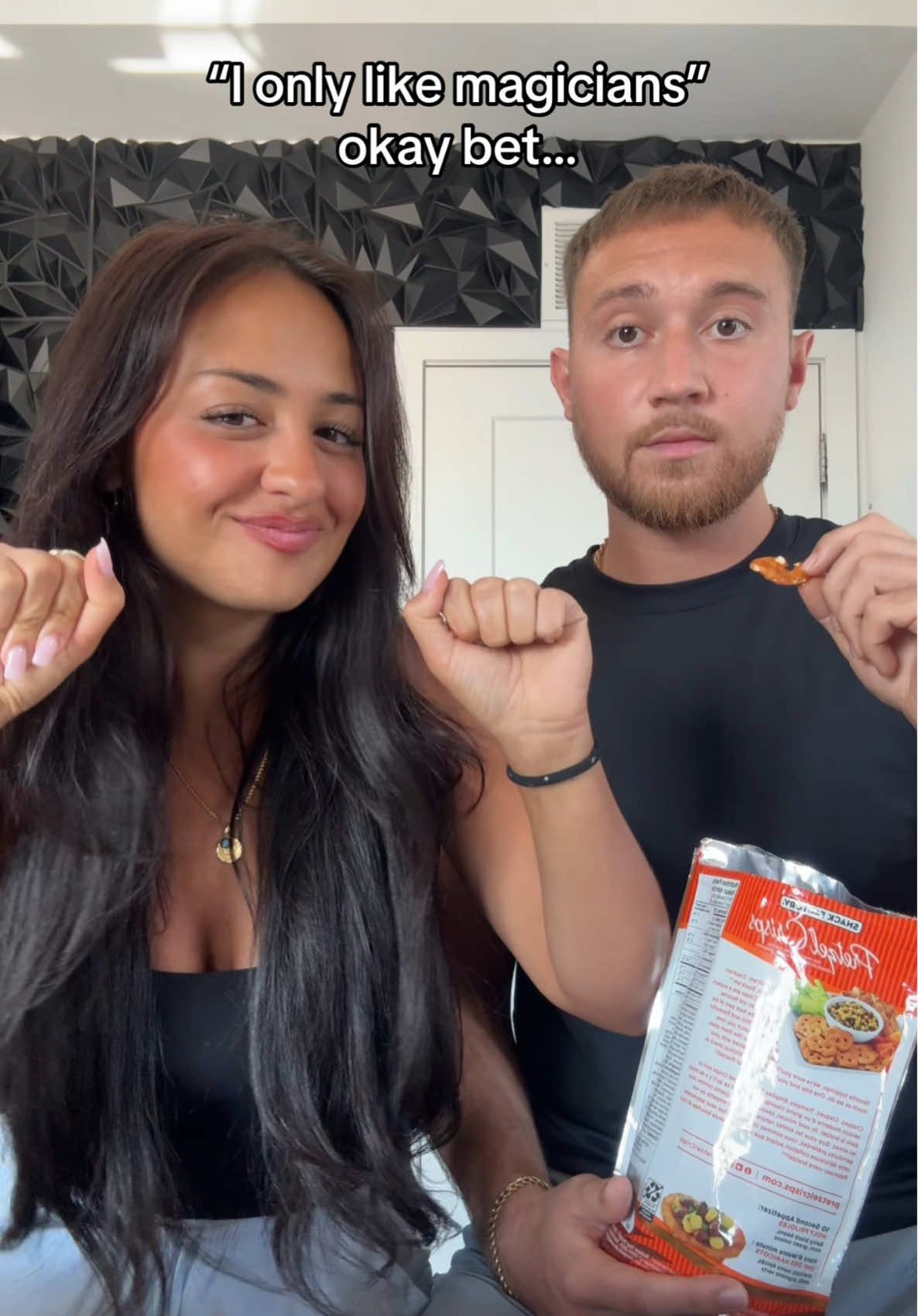 He wasn’t expecting that 😭 #fyp #couplescomedy #couplescontent #boyfriendreaction #relationships #calebnandrea 