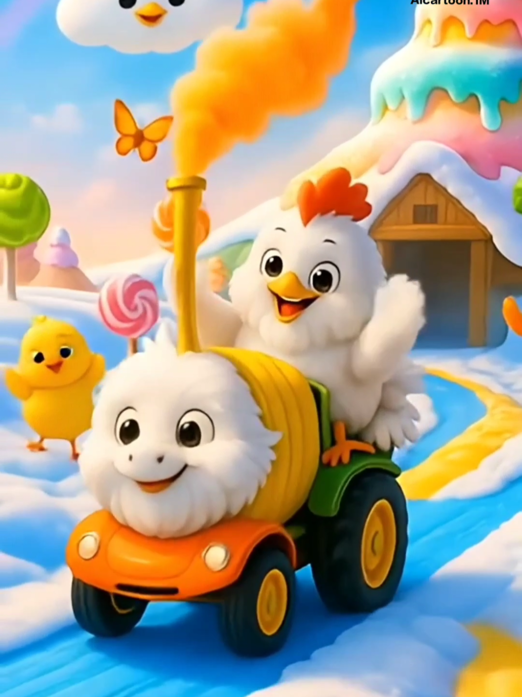Little chicks driving fun #kids #kidssong #kidsoftiktok #tiktokkids #kidscartoon #cartoon #cartoonvideo #ai #aianimation #foryou #fyp 