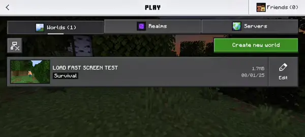 FastLoadingScreen🔥🥶🤯 #Minecraft #texturepack #fast #fyp #mcpe #bedrock #smooth 
