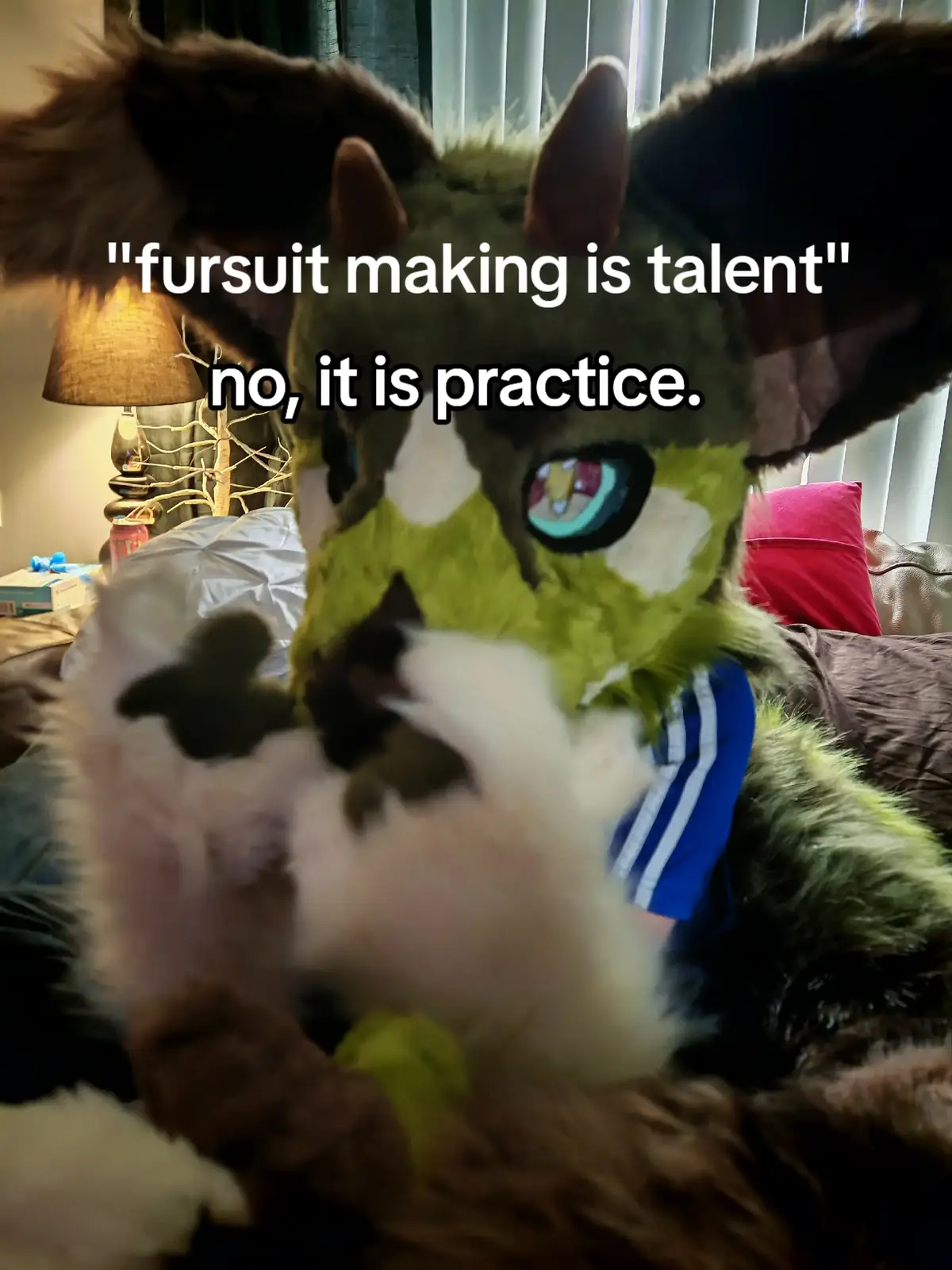 sorry chat for cursing you with eric  ||tags:#furryfandom #furry #foamfursuit  #fursuithead #fyp #foryou #fursuit #fursuiter #furry #furryfandom #fursuitmaker #fursuiting #furrytiktok #furryfyp #katelynthefurby #dutchangeldragon #dutchie #dutchangeldragonfursuit #dinomask #dinomaskfurry #dinomaskfursuit #hopecore 