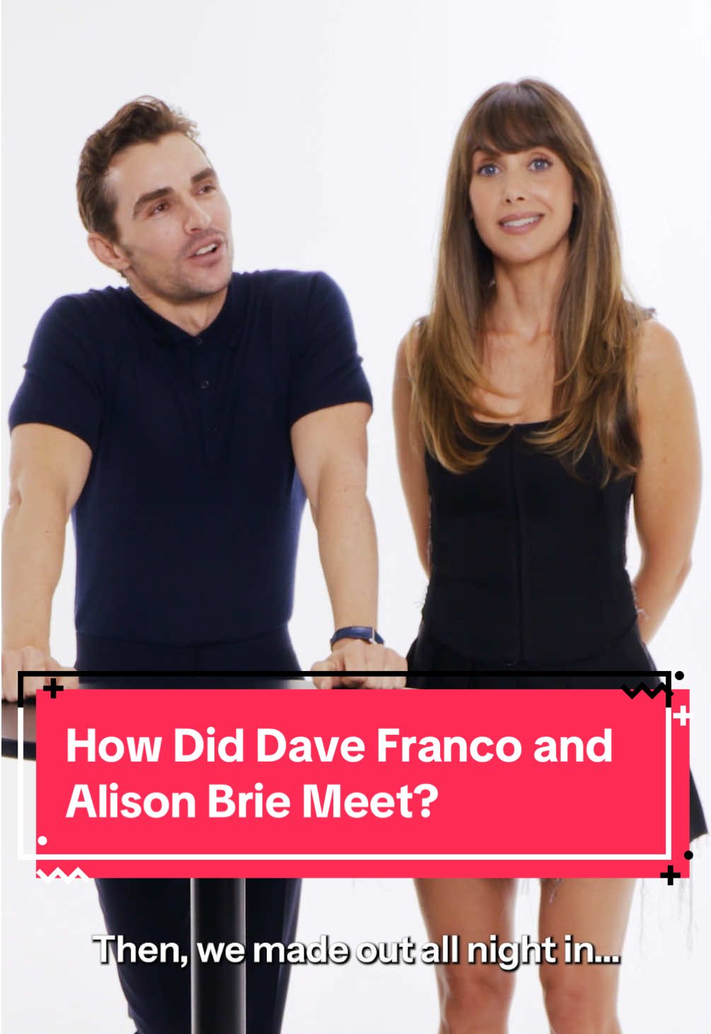 For #AlisonBrie and #DaveFranco, love began with a random encounter at the airport. ❤️Watch the full #FriendshipTest with the stars of the new #HorrorMovie ‘Together’ at the link in bio. 