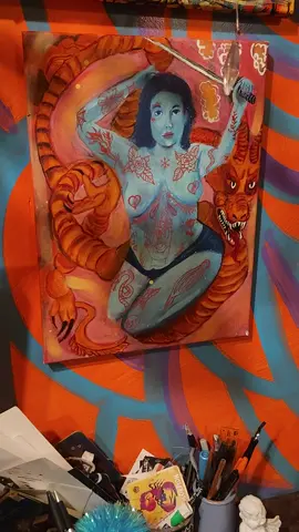 Said goodbye to this piece today. off to a happy new home xoxoxo #artistsoftiktok#painting