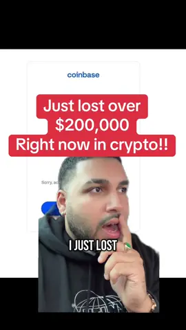 Just lost over $200,000 right now in crypto #xrp #crypto #investing #finance #wealth 
