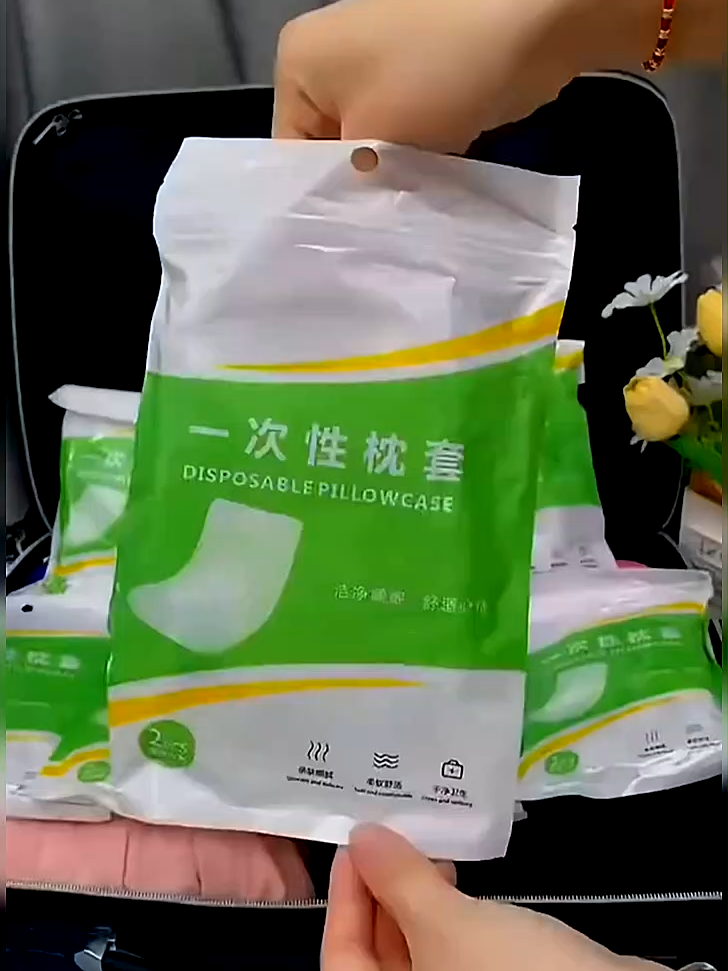 一次性枕套，旅行枕巾枕头套，加厚隔脏双人火车卧铺单人酒店床上用品#枕头套 #一次性枕套 #枕套 #出