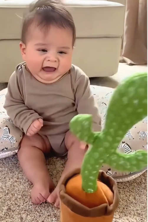 Baby playing with cactus toys#baby #happy #funny #happiness #kid #foryou #funnytiktok 