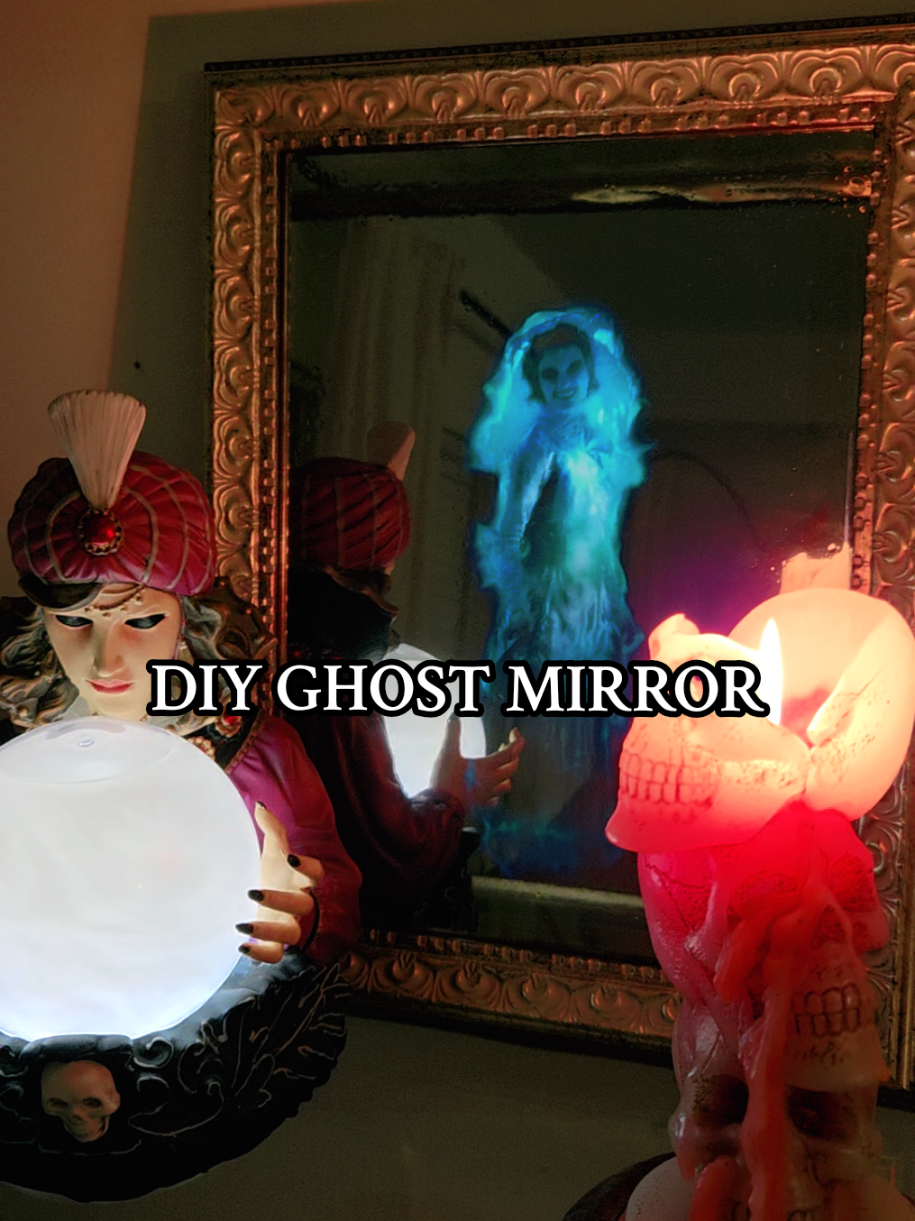 Here it is ! 👻  I know a couple of you are waiting on this video, and I know several of you had no luck finding the Martha Stewart ghost mirror in stores 🤭 Here's a dupe perfect for spooking your guests this season! ✨️🖤  What do you think? Let me know in the comments if you're going to try this out 🧙‍♀️🫶  #ghostmirror #haunted #halloween2025 #spookyseason #halloweendiy @AtmosFX - Beckoning Beauty 