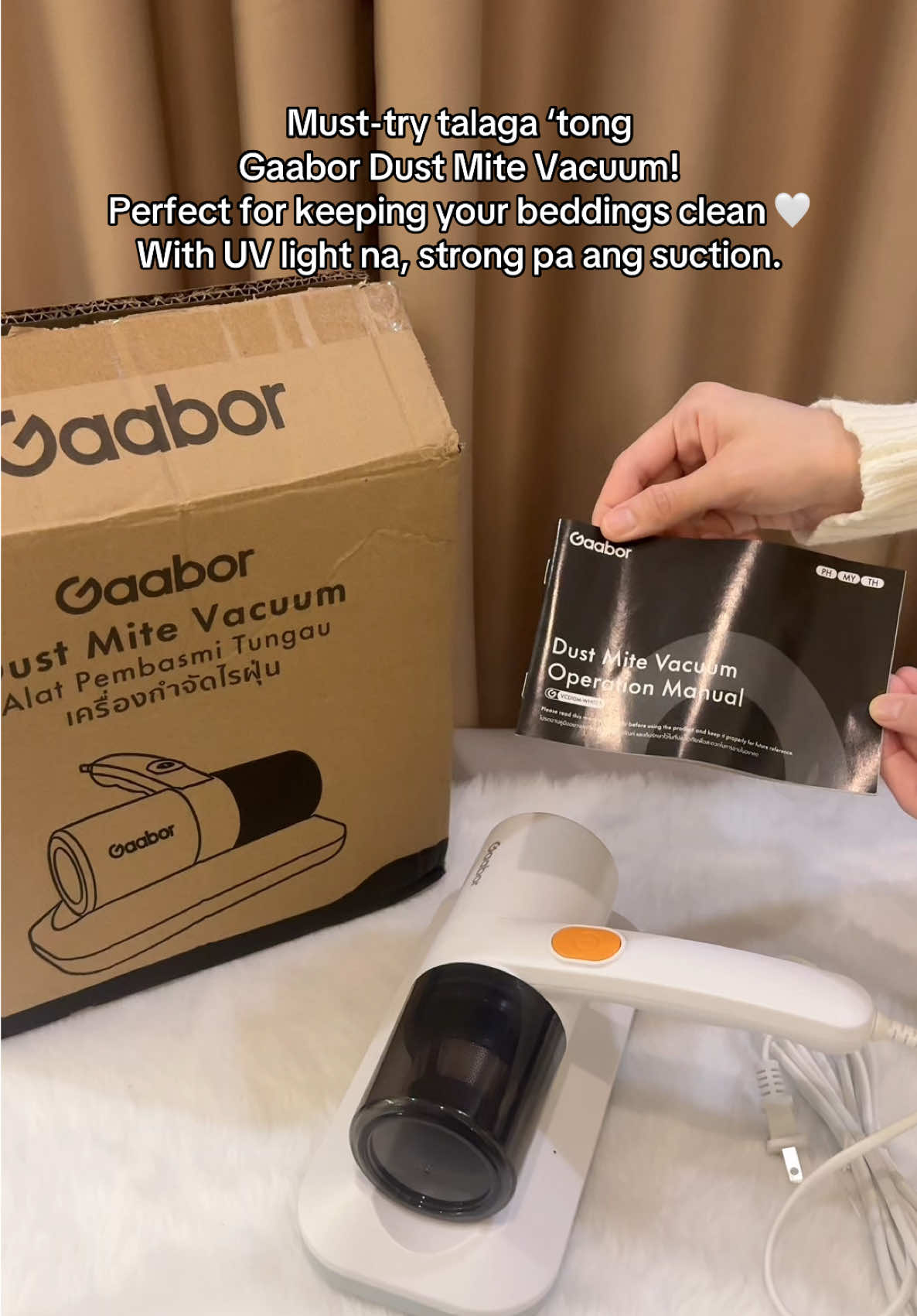 10/10 for Gaabor Dust Mite Vacuum 🤍 Easy way to keep your beddings clean and fresh ✨ @gaaborph #gaabordustmitevacuum #gaabordustmitevacuumcleaner #dustmitevacuum #dustmitevaccumcleaner #vacuumcleaner 