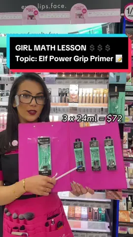 We couldn’t have done it without girl math 💅🏼🤓📝 Girls, if you get through the 24ml tube super quickly then need I say more? #girlmath #girlmathexplained #elf #elfpowergripprimer #primer #jumbo #priceline @e.l.f. Cosmetics @e.l.f. Cosmetics Australia @Priceline Australia 