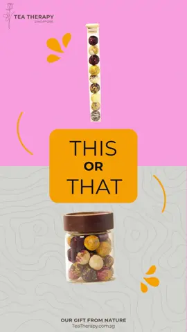 This or That? Flora Tea Bomb Edition 🌸 💫 9 pcs for a little taste of floral bliss? ✨ Or 27 pcs to dive into the full tea garden experience? Which one are you picking — mini indulgence or full discovery? 🎥 Comment below: Team 9 or Team 27? 👇 𝗢𝘂𝗿 𝗚𝗶𝗳𝘁 𝗙𝗿𝗼𝗺 𝗡𝗮𝘁𝘂𝗿𝗲 www.teatherapy.com.sg #tea #herbaltea #floratea #fruittea #wellness #natural #healthy #healthylifestyle #caffeinefree #plantbased #singapore #singaporetea #tealovers #teatherapy #teatherapysingapore #ThisOrThat #FloraTeaBomb #TeaTherapySingapore #TeaSampler #FloralTeaLovers #MindfulMoments #TeaGifts #WellnessInACup #TeaReels #SingaporeTeaBrand #SipYourWay