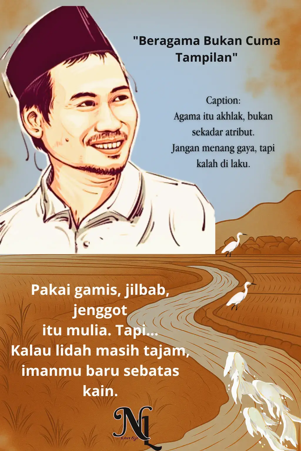 Caption: Kita ini bukan hakim… Kita ini cuma hamba yang sama-sama belajar. Follow 👉 @katamboknur biar hari harimu selalu termotivasi #gusbaha #fyp #motivasihidup #ngajibareng 