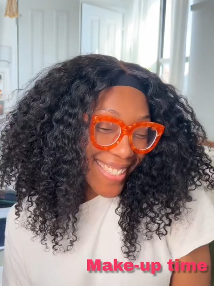 Alright, it's glow-up time! Just put on these curly closure and I'm honestly feeling myself so much. This is definitely your sign for new hair!  Seriously upset with how easy this was to install, and this curl pattern is just everything. What's YOUR go-to wig style? . . . #WigGlowup, #Curlywig, #closurewig, #Hairtransformation, #Wigstyling, #Newlook, #Hairinspo, #BeautyTransformation, #Wigqueen, #Seamlessinstall, #GetReadyWithMe, #TikTokHair
