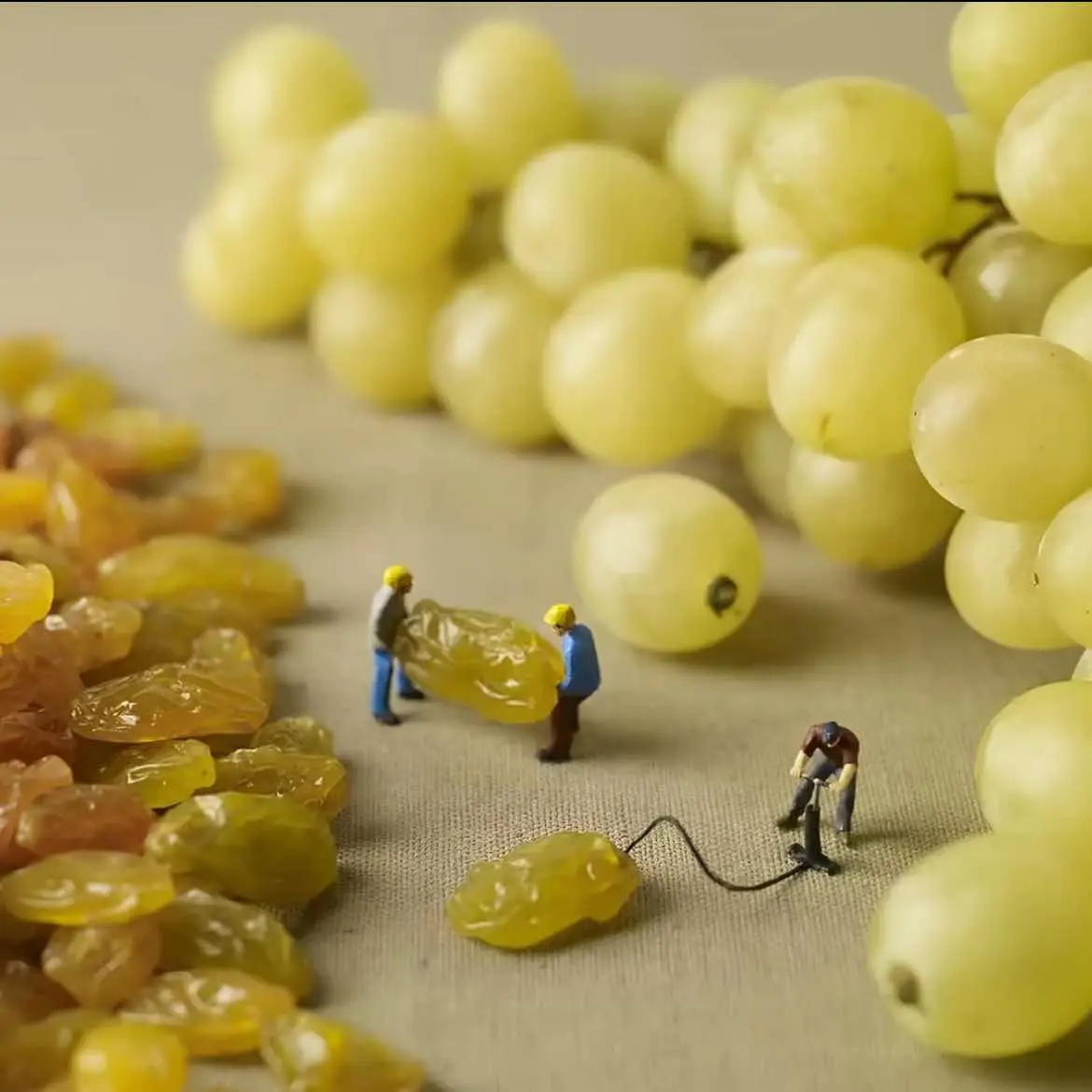 Since 2002, food photographers Akiko Ida and Pierre Javelle have been creating whimsical miniature scenes under the name Minimiam. By blending model train figures with various food items, they bring playful and creative stories to life through their photography.