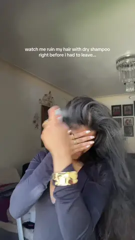 ITS AN INNOCENT ACCIDENT YALL😭 yes i know i’m supposed to spray at a distance & yes i had ketchup chips okay😭😭 also love my @amika dry shampoo still 🫶🏽🫶🏽 she’s a lifesaver  #fyp #hairfail #viral #hairstyle #dryshampoo #accident #subtleforeshadwing #fail #viralmoment #funnyvideos #relatable #girlhood #greesyhair 