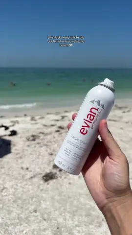 This is 10/10 especially on a hot day #evian #evianspray #water #skin #skincare #beach #Summer 