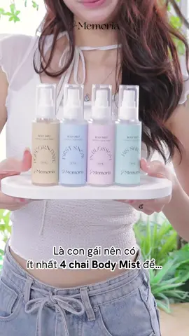 4 chai Body Mist mà con gái nên có #dememoria #bodymist #bodymistdemoria 