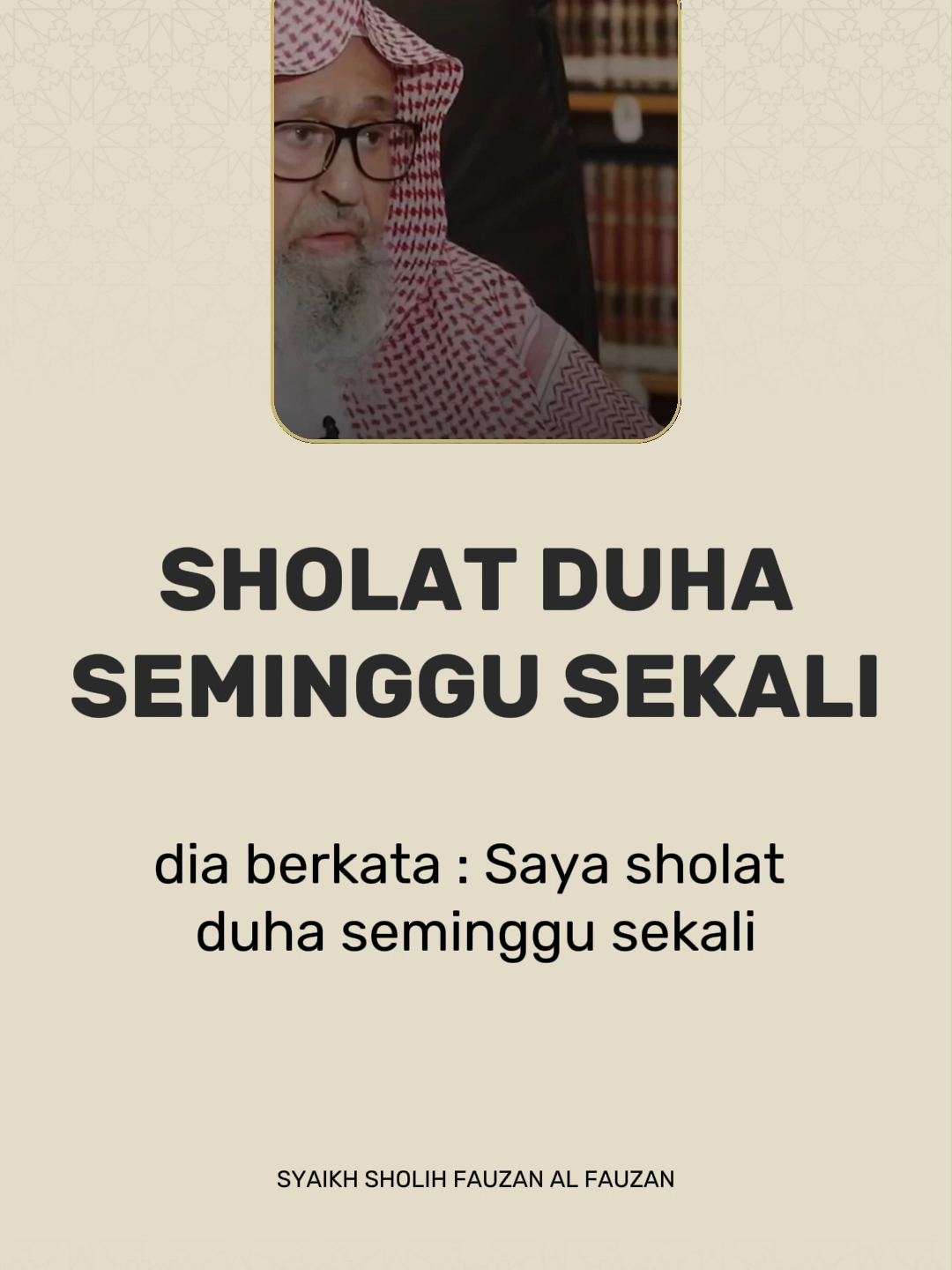 sholat duha seminggu sekali