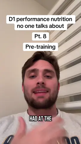 Pre-training nutrition is something that is overlooked in all performance but is especially important for athletes. #d1athlete #sportsnutrition 
