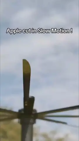 Coolest Apple Cutting using helicopter blade #fyp #apple #helicopter #interesting #kanyewest 