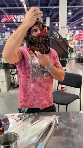 Glass Games - check out this Pipe Mask @CHAMPS Trade Shows #glassgames #smoke come to https://ArtPartyX.com 