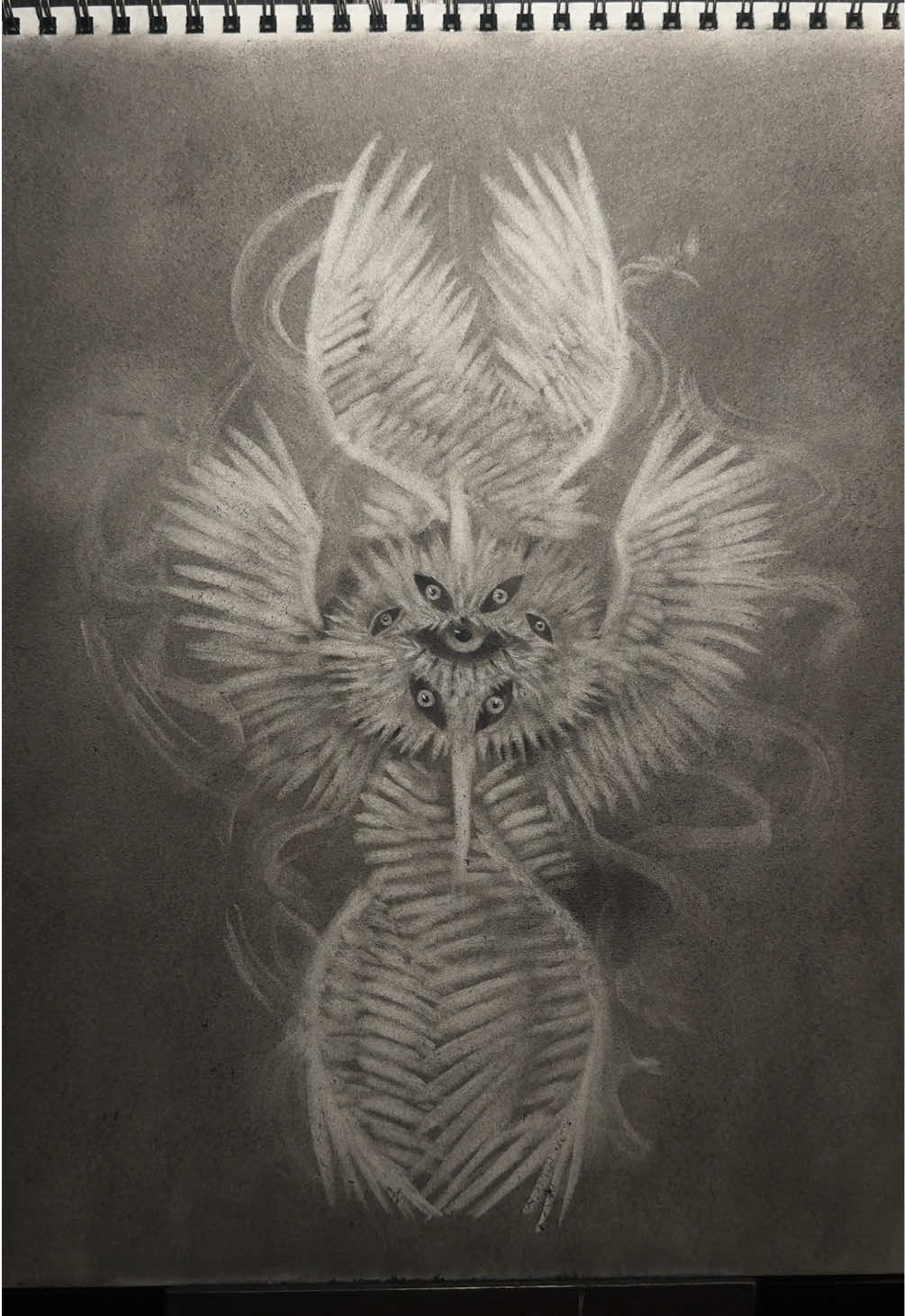 First Choir (Biblically Accurate Angel) #abstractart #art #charcoal #charcoaldrawing #portrait #fyp 