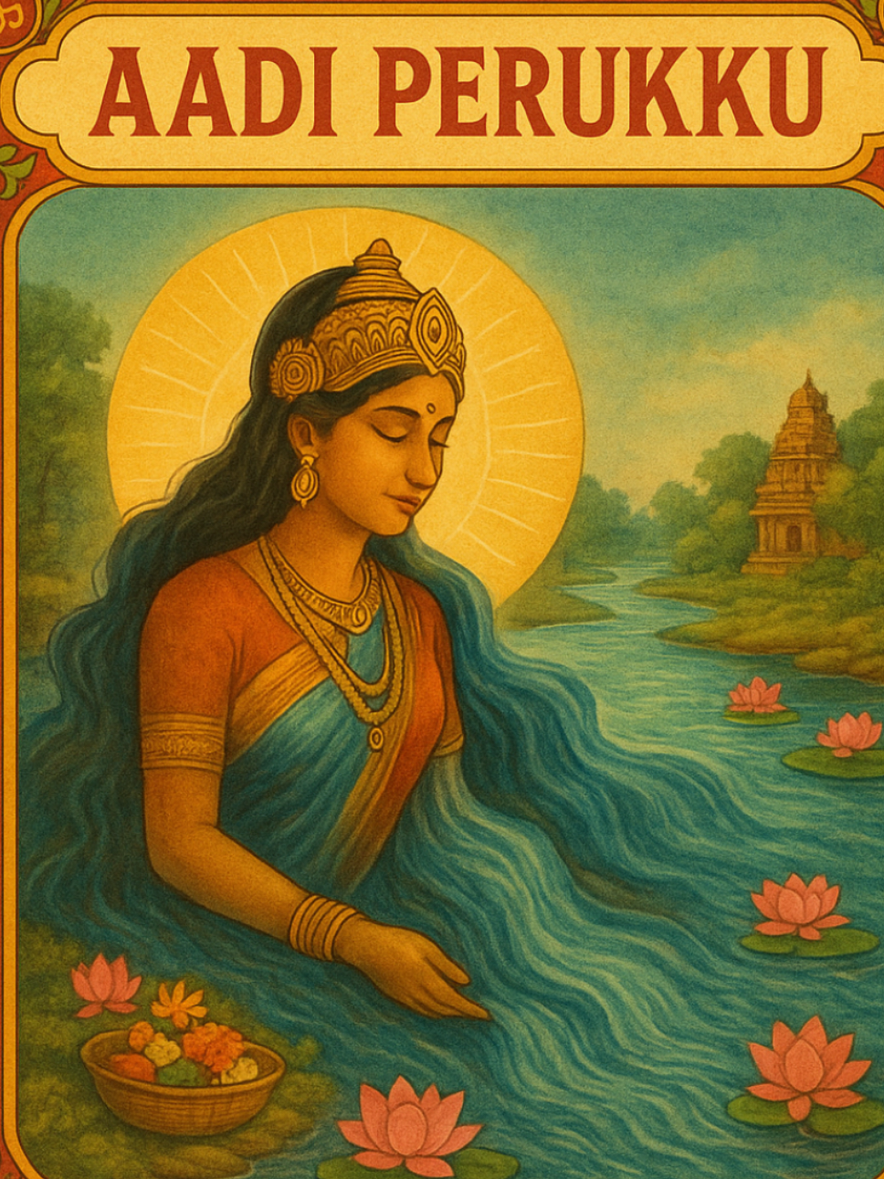 Aujourd’hui, la rivière devient déesse 🌊🌺 Aadi Perukku honore la Shakti qui coule en toute vie 🙏✨ Une offrande à la nature, à l’eau, à la Mère divine 💧🕉️ #aadi #aadiperukku #pourtoi #foryou #parlonsdharma 