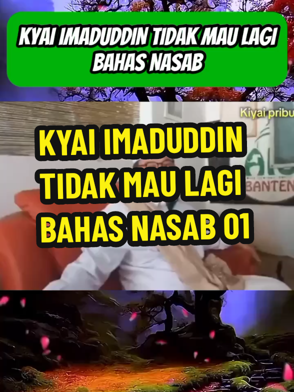 KYAI IMADUDDIN TIDAK MAU LAGI BAHAS NASAB 01 #islam #nasab #baalawi