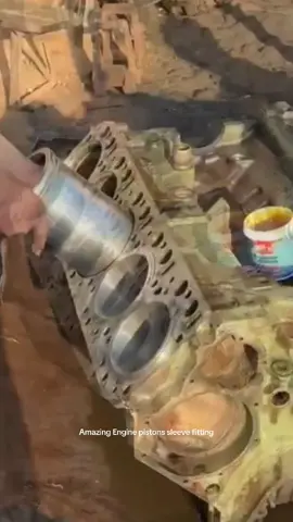 Amazing Engine pistons sleeve fitting