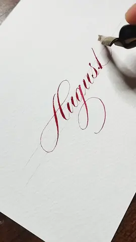 August  #handwriting #solo #handwrittenletters #copperplatecalligraphy #august 