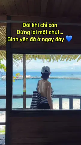 Đôi khi, chỉ cần dừng lại 1 chút….Bình yên ở ngay đây… 🌊🌈☀️ #NgocYenSharing #lysonisland 