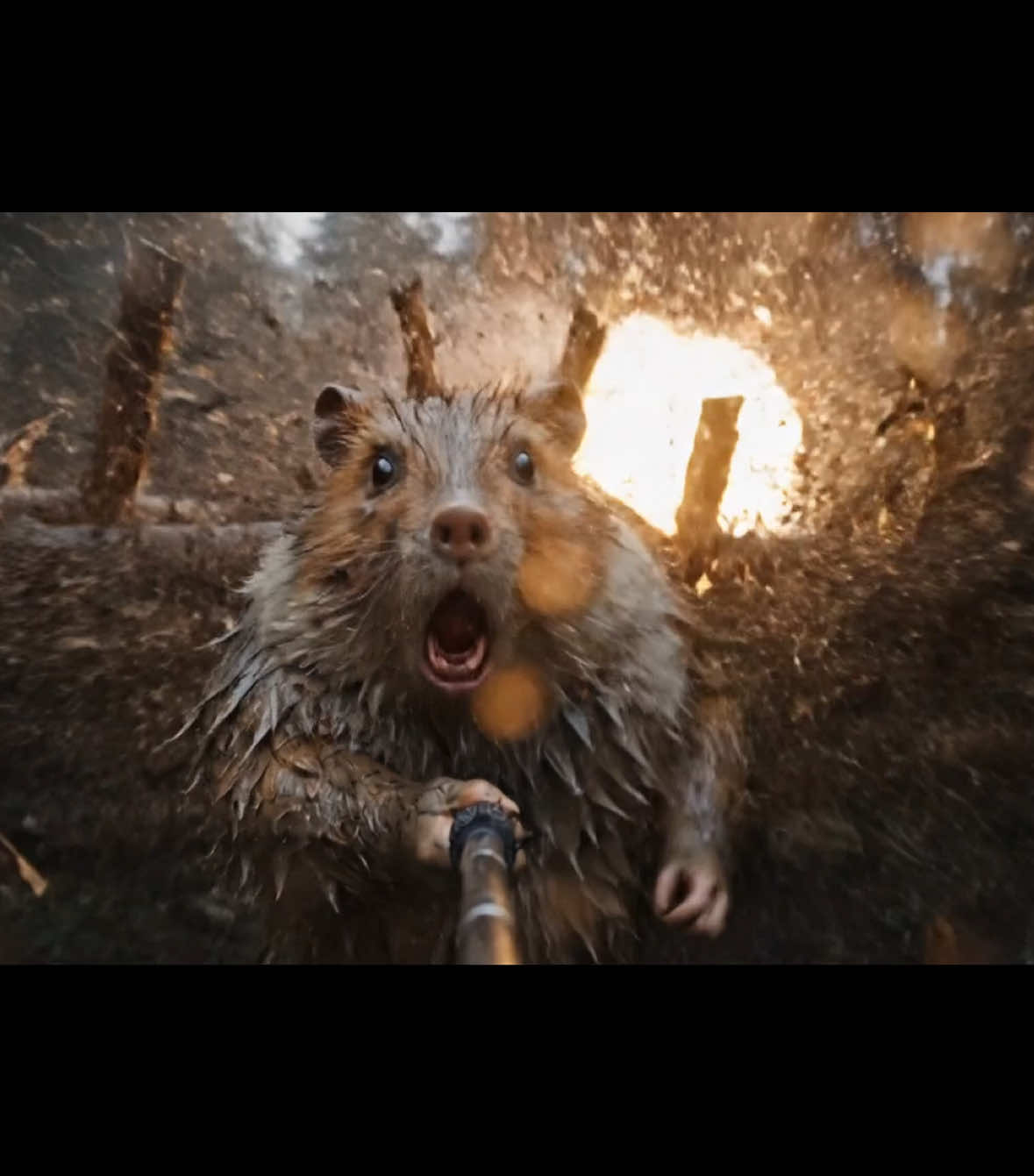 Chomuś i grizzly już się z tego nie wykręcą 🐻🐹#chomuś #foryou #ai #story #viral 