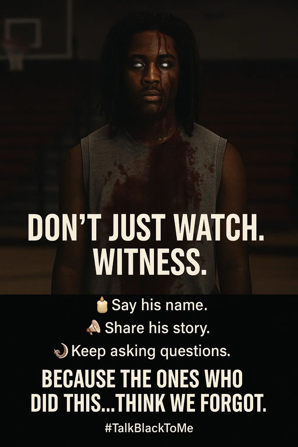 He’s back tomorrow. Not a ghost. Not a rumor. A reminder. 🕯 Say his name 📣 Share his story 🌀 Keep asking questions Because the ones who did this… think we forgot. #TalkBlackToMe #BlackHistoryHorror #JusticeUnfinished #WeRemember #BlackBoyMagic #GoneButNotSilent #Witness