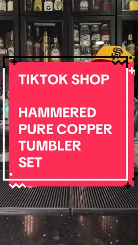 Hammered Pure Copper Tumbler Set