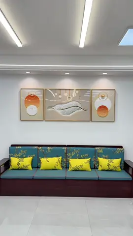 Bộ 3 tranh Tráng Gương (tặng kèm đinh chuyên dụng). Decor Treo Tường Phòng Khách Sang Trọng.   #trangtreotuong#tranhtrangguong#decornhadep#xuhuong#decor 