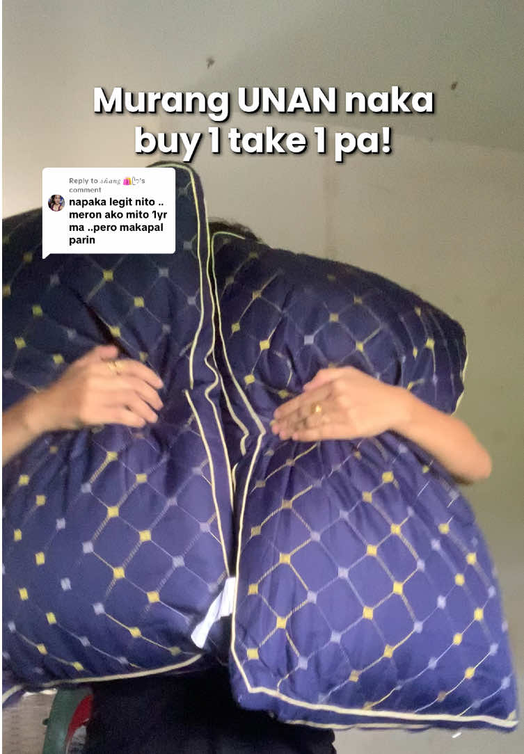 Replying to @𝓈𝒽𝒶𝓃𝑔 🛍️ᥫ᭡ Buy 1 take 1 unan/pillow na napakamura nalang. #pillow #murangunan #buy1take1unan #nmpaffeliatestore #unan 