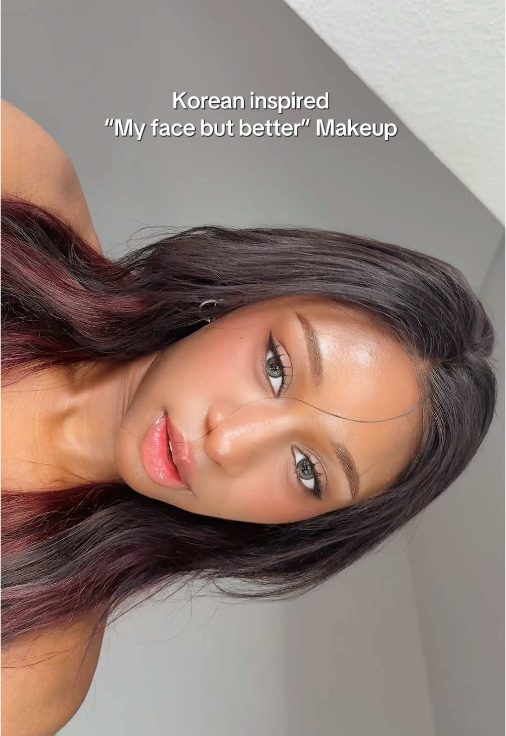 My version of “my Face but better make up” (Tut is already up) ##kbeauty##koreanmakeup##viraltransition##makeuptutorials##glasskin##koreanmakeupondarkskin