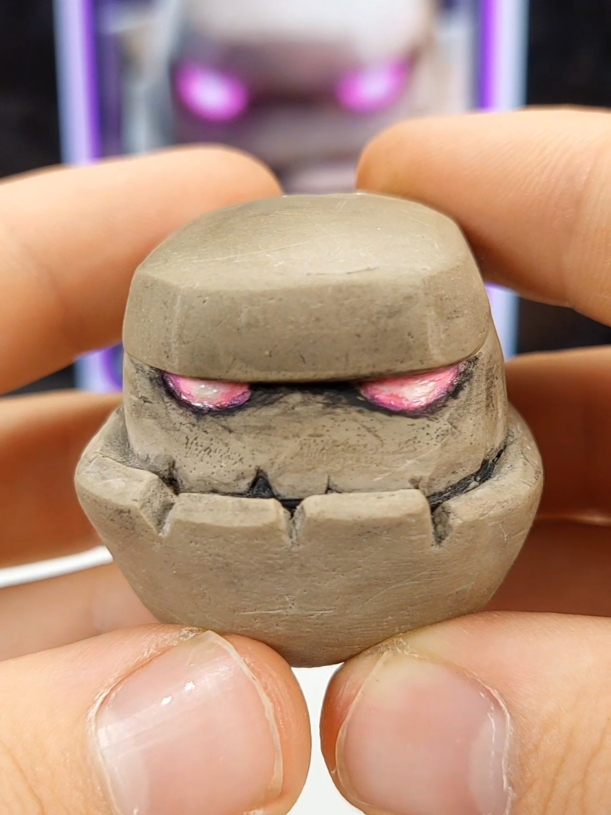 sneaky golem made with clay🔥 @Clash Royale #meme #golem #sneakygolem #clashroyale #art 