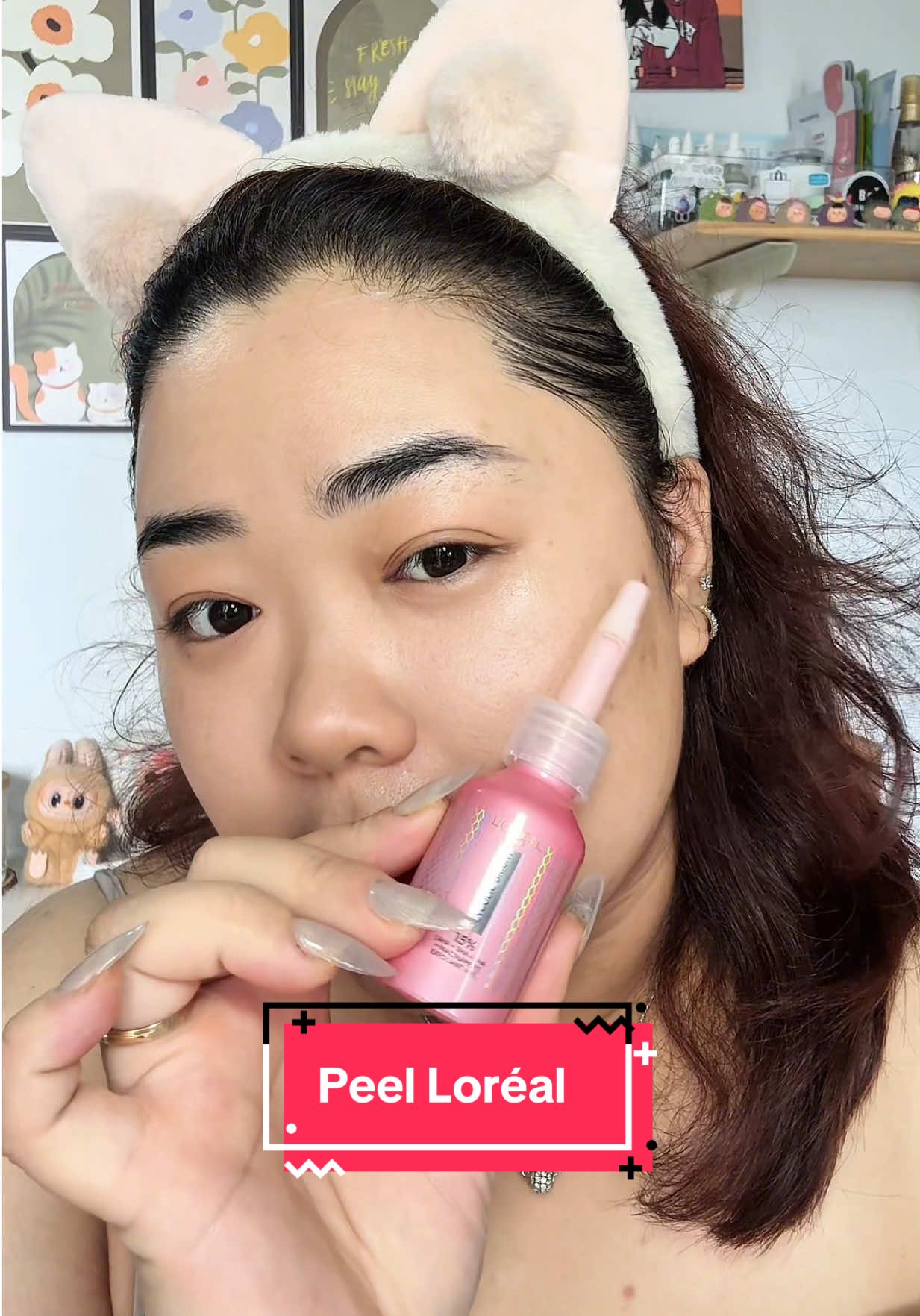 Muốn có một lần da căng mịn , đánh bay các vết thâm mụn thì phải thử ngay em peel Loréal nha #peelhongsangda #chamda #lorealparisvn #TikTokFinds 