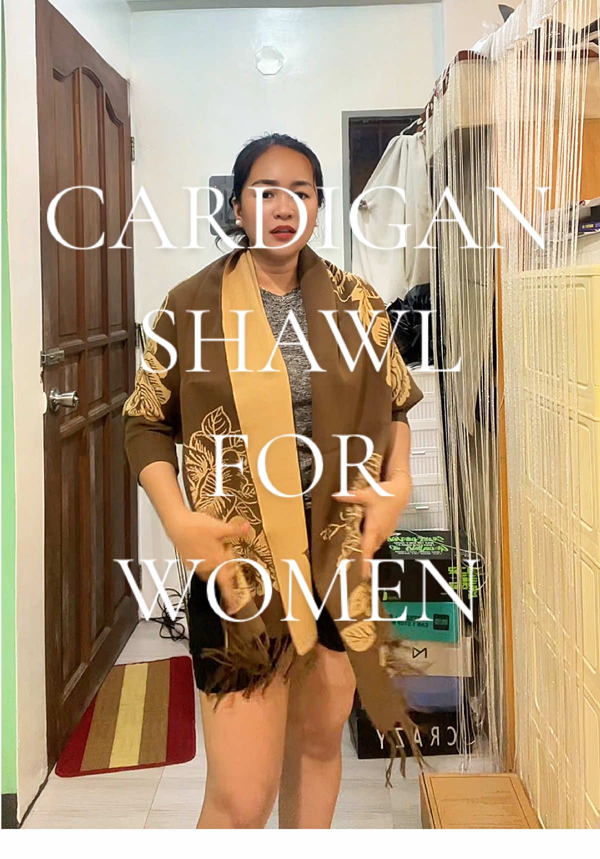 hahaha ganyan lang pala 😂 #cardiganshawl #shawl #shawltutorial #cardigan 