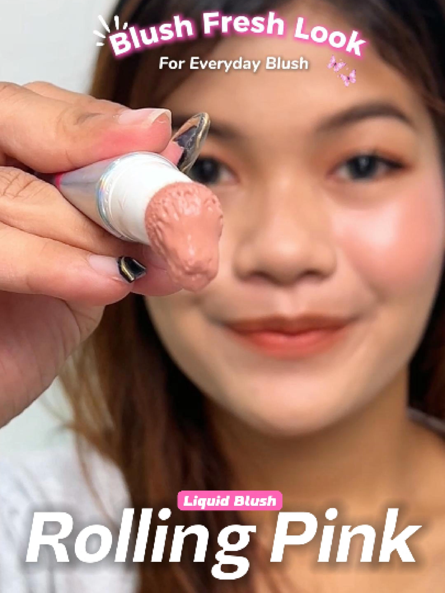 Liquid Blush Rolling Pink ✨ Blush fresh yang bikin look jadi fresh ~~  Multifungsi lagii !! Kuyyy cobainn bestiee  #RollingPinkid #blushonviral #MakeupRoutine #BeautyTok #makeuptips #beautyroutine