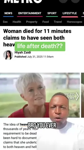 A kabsas woman claimed that she died for 11 minutes and witnessed heaven and he'll. She is of course a devout Christian and claimed she saw angels.  there is a medical term for her ordeal. #kansas 