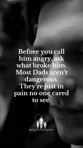 Most people don’t see a dad in pain. They just see an “angry dad.” A broken dad. A distant dad. A dad who’s had to stay strong for too long. But most dads aren’t dangerous. They’re just dismissed, overwhelmed, and grieving in silence. This page is for the dad who still shows up even when no one asks how he’s holding up. Comment “I’m ready” if you’re that dad. Quiet help starts here. #DadMentalHealth #SilentStruggles  #UnseenFathers  #TalkToSomeone  #HealingJourney