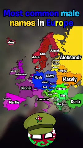 Most common male names in Europe | UK 🤔 #map #name #male #names #mapping 
