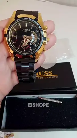 ORUSS — Estilo e Elegância no Pulso! Relógio masculino de aço inoxidável à prova d’água — visual de luxo que combina com tudo! #RelogioORUSS #EstiloDeLuxo #RelogioMasculino #ModaElegante #AcessórioFino #TikTokBrasil #ProdutosVirais #RelogioResistente