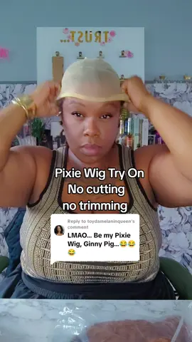 Replying to @toydamelaninqueen Trying to find a good pixie wig fresh out the packaging is a little difficult. But I'm here to help! I ordered three more pixie wigs that do not need to be cut, trimmed, or shaped. Just a quick comb through and some moose does the trick! #wigtok #pixiecut #hairtok 