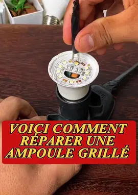 Voici comment réparer les ampoules grillées facilement. #astuces #astucetiktok #electrician #electricity #electricite #diyproject #DIY 