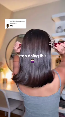 Replying to @ruokay000 fine #hairtok #halfuphalfdown #halfuphairstyle #clawclip #clawcliphairstyles #shinyhair #fyp 